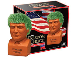 Chia Pet Donald Trump, Decorative Pottery Planter, Freedom of Choice, Easy to Do and Fun to Grow, Novelty Gift, Perfect for Any Occasion