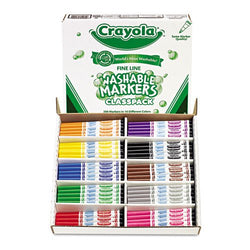 Crayola - Washable Classpack Markers, Fine Point, Eight Assorted, 200/Box 58-8211 (DMi BX