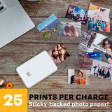 Kodak 2"x3" Premium Zink Photo Paper (100 Sheets) & Step Wireless Mobile Photo Mini Printer (White) Compatible w/ iOS & Android, NFC & Bluetooth Devices