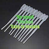 Pack of 100 3ml Plastic Transfer Pipettes Eye Dropper,Essential Oils Pipettes Dropper Makeup Tool