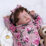 JIZHI Lifelike Reborn Baby Dolls - 17-Inch Soft Skin Realistic-Newborn Baby Dolls Sleeping Pouting Baby Girl Real Life Baby Dolls with Toy Accessories Gift for Kids Age 3+ & Collection