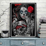 2 Pack Diamond Painting Kits for Adults Halloween Beauty Skull 5D DIY Full Drill Crystal Rhinestone Embroidery Cross Stitch Arts Craft Canvas Home Decor (12x16inch, Halloween Beauty Skull)