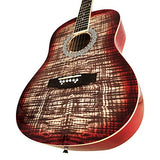 Bailando 38 Inch Acoustic Guitar Starter Kit, Dreadnought Mahogany Body, 6 Steel Strings, Redburst