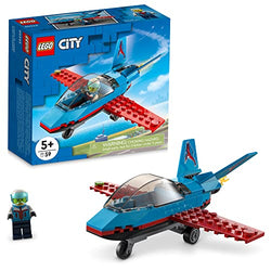 LEGO City Stunt Plane 60323 Building Kit; Toy Jet with Decorated Tail Fins and an Opening Cockpit, Plus a Pilot Minifigure with a Helmet; Fun Action Toy, Designed for Kids Aged 5 and up (59 Pieces)