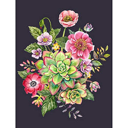 Diamond Painting with Accessory Tools,Flower Diamond Painting Kits for Adults and Kids,Blooming Flowers Picture DIY Art Embellished Home Decor Crafts, Ideal Gift for Friends or Self Painting