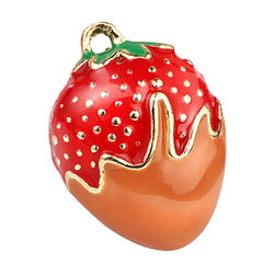 Creative DIY Fruit Red Strawberry 3D Charms Pendants (Set of 3) MH06