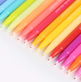 Color Gel Pens 12 Colors Set Bright Color 0.5mm Felt Tip For Drawing Taking Note Study and Work
