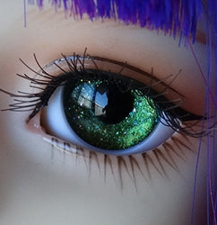 1 Pair Handmade Acrylic Stars Sky Green Half Ball Eyes for BJD Dollfie SD Doll