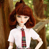 Fityle Lovely T-Shirt Plaid Skirt Stockings Party Clothes Set for 1/3 BJD SD Dolls