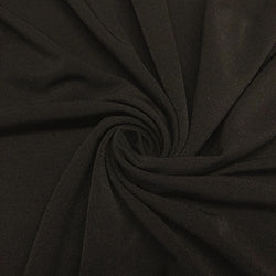 ITY Fabric Polyester Lycra Knit Jersey 2 Way Spandex Stretch 58" Wide By the yard (5 Yard, Black)