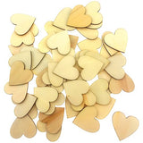 Akusety 2-Inch Unfinished Wooden Heart Blank Wood Cutout Heart Slices Discs DIY Crafts - Bag of 100