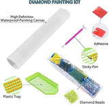 Diamond Painting Kits for Adults,Diamond Art Full Drill Round Crystal Diamond Suitable Home Wall Decor Gift, 5D Diamond Dots Scary Pumpkin DIY 12x16inch. (Scary Pumpkin)