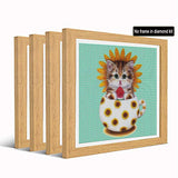 SKRYUIE 4 Pack 5D Diamond Painting Halloween Christmas Gift Kittens Full Drill Paint with Diamond Art, DIY Cups Cats by Number Kits Wall Home Decor 12"x12" (Sunflower Pumpkin Christmas Love)