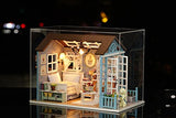 Kisoy Domantic and Cute Dollhouse Miniature DIY House Kit Creative Room Perfect DIY Gift for Friends,Lovers and Families(Romantic Forest Time)