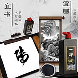 MEGREZ Yidege Practice Ink Chinese Brush Ink Sumi Ink for Beginner Practice Chinese Japanese Calligraphy Liquid Ink, Black - 100ml(3.5 OZ),3 Bottles