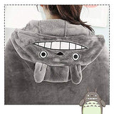 KINOMOTO Anime Cosplay Flannel Cloak Cape Hoodies Coat Daily Nap Throw Shawls Blanket Quilt (Totoro(63x43 inch))