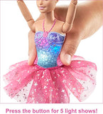 Barbie Doll Magical Ballerina Doll Blonde Hair Light-Up Feature Tiara and Pink Tutu Ballet Dancing Poseable Kids Toys