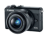 Canon EOS M100 Mirrorless Camera w/15-45mm Lens - Wi-Fi, Bluetooth, and NFC Enabled (Black) (Renewed)