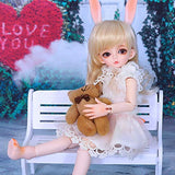 YIFAN BJD Doll 1/6, Female Ball Jointed Doll for Girls/Boys, Doll Dress-Up DIY Toys with Full Set Clothes Shoes Wig Hair Makeup, Best Gift for Kids - Cute Rabbit