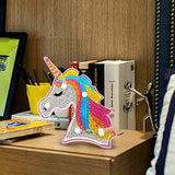 YOBEYI Diamond Painting Unicorn with LED Lights DIY Special Shaped Full Drill Crystal Diamond Drawing Bedside Lamp for Home Decoration (Unicorn A)