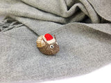 Snail miniature, Christmas home decor, Dollhouse miniatures, Needle felted snail with real seashell