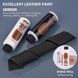 SEVENWELL Acrylic Leather Paint Kit Black & White for Shoes, Sneaker, Couches, Bags, Boot, Jackets, Purses, Canvas, Leather Dye Shoe Customization