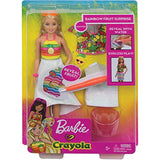 Barbie Crayola Rainbow Fruit Surprise Pineapple-Scented Blonde Doll and Fashions, Creative Art Toy, Gift for 5 Year Olds and Up