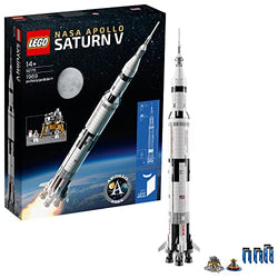 LEGO 92176 Ideas NASA Apollo Saturn V Space Rocket and Vehicles, Spaceship Collectors Building Set with Display Stand [Amazon Exclusive]