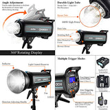 GODOX QS800II Studio Strobe Flash Light 800Ws Professional Photography Studio Light Monolight 150W Modeling Lamp for Indoor Studio Portrait Photography (QS800II)