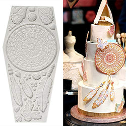 Wootkey Dream Catcher Butterfly Fondant Silicone Mold for Sugarcraft, Cake Border Decoration,