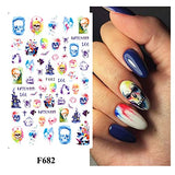 9 Sheets Halloween Nail Art Stickers Decals Self-Adhesive Pegatinas Uñas Spider Web Pumpkin Skull Bat Ghost Witch Cute Kids Nail Supplies Nail Art Design Decoration Accessories