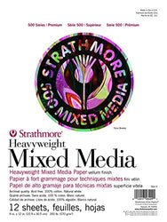 Strathmore (584-9 500 Series Heavyweight Mixed Media, 9"x12", 12 Sheets