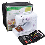 Mini Sewing Machine For Beginner Small Heavy Duty Sewing Machine Portable For Kids Light Weight Kids Sewing Machine Easy to Use With Bobbins Needles And Pedal 2 Speeds Double Treads 12 Built-In Snitches