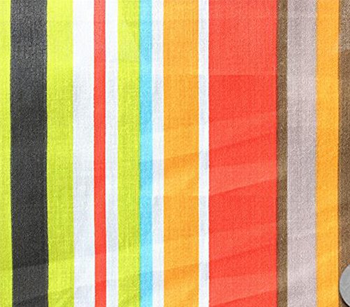 Polycotton Fabric Printed MULTI COLOR STRIPES / 60" Wide / Sold by the Yard