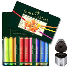 Faber Castell Premium Polychromos 60 Color Pencil Set and Trio Pencil Sharpener Set