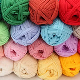 2 Pack T-Shirt Yarn Knitting Yarn Fabric Crochet Cloth Solid Color DIY Hand Craft Bag Blanket Cushion Crocheting Projects (Light Yellow)