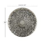 Deco 79 Metal Abstract Wall Decor, 33" x 1" x 33", Silver