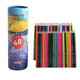 48 Watercolor Pencils by Cyper Top, Professional Colored Pencils for Adults, kids and Coloring Book, Artist Drawing Pencils with a Water Color Brush for Blending, Sketching, Shading