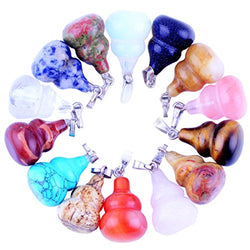 Healing Chakra Gourd Carved Pendant 20pcs Stone Pendant Crystal Quartz DIY Stone Gemstone