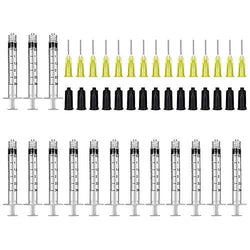 Bstean Syringe Blunt Tip Needles Caps Refilling and Measuring E-Juice,  E-Liquids, E-cigs, Adhesives, Vape, Oil or Glue Applicator (Pack of 20)