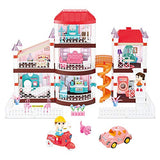 Heruo Doll House Dream House 3 Floor, Large Three-Story Dollhouse with 7 Rooms and Furniture, 160 Accessories Dreamhouse with Lights and Music, Birthday Gift for Toddler and Girls