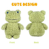 GAGAKU Cute Plush 11'' Stuffed Frog Animal Toy for Girls Boy Kids Small Washable Soft Frog Plushies Baby Doll with Removable Sweater and Gift Bag