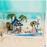 Fantasie Dollhouse Miniature DIY Kit with Cover Aegean Sea House Home