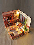 Flever Wooden DIY Dollhouse Kit, Miniature with Furniture and Dust Proof Cover, Creative Craft Gift with Chinese Style for Lovers and Friends (Calligraphy House)