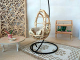 1/12 Scale Hanging Chair, Boho Dollhouse Furniture for Realpuki Pukipuki BJD doll