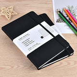 Zealor 2 Pack Notebooks Journals Hardcover Spiral Notebook College Ruled Lined Paper Notebooks Subject Notebook A5 Size 5.5"x 8.3" for Office and School Supplies (Black)