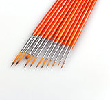 Small Enamel Paint Brushes Set - 11 Pieces Detail Painting Kit for Artists, Model, Minature,