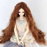 Long Kinky Curly 8-9inch 1/3 BJD MSD DOD Dollfie Doll Hair Wig Centre Parting Hair Accessories Not for Human