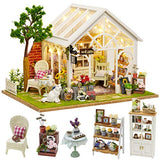CUTEBEE Dollhouse Miniature with Furniture, DIY Dollhouse Kit Plus Dust Proof and Music Movement, 1:24 Scale Creative Room Idea(Sunshine Garden)