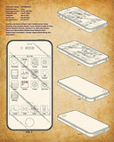 Original Steve Jobs Computer Patent Art Prints - Set of Four Photos (8x10) Unframed - Makes a Great Gift Under $20 for Computer Geeks/Gurus and Tech Support